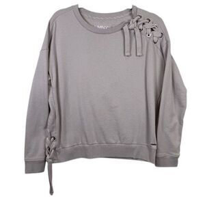 MNY Marc New York Performance Crew Neck French Terry Sweatshirt Ties Size Large